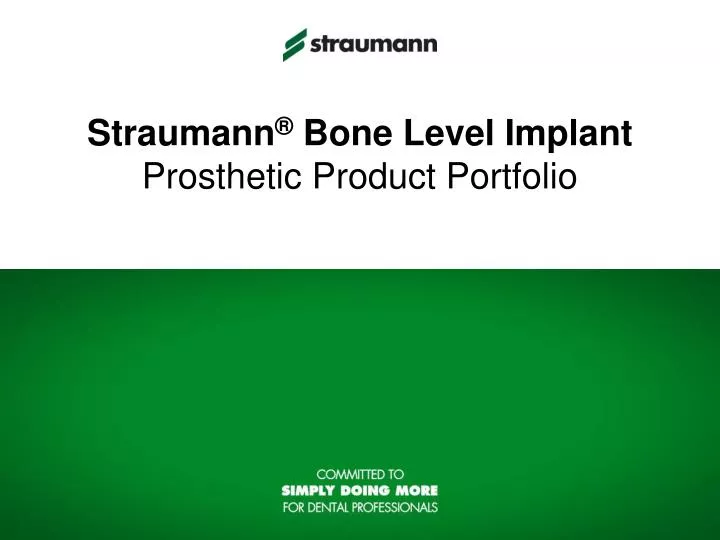 straumann bone level implant prosthetic product portfolio