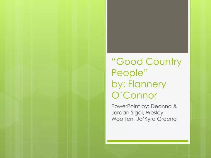 good country people by flannery o connor