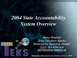 2004 State Accountability System Overview