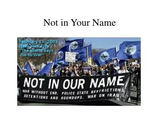 Not in Your Name