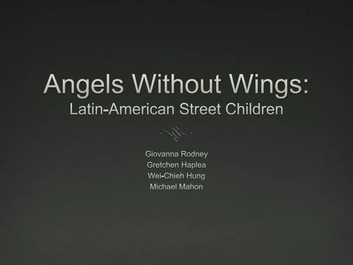 angels without wings latin american street children