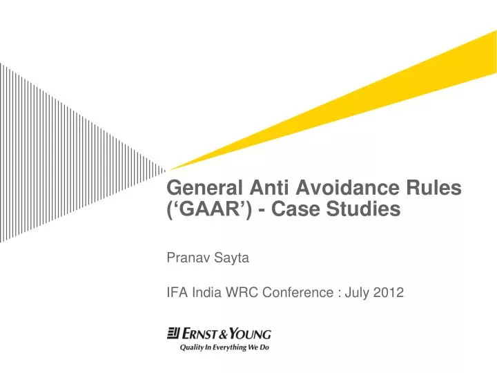 general anti avoidance rules gaar case studies