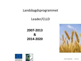 Landsbygdsprogrammet Leader/CLLD