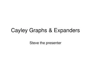 Cayley Graphs &amp; Expanders