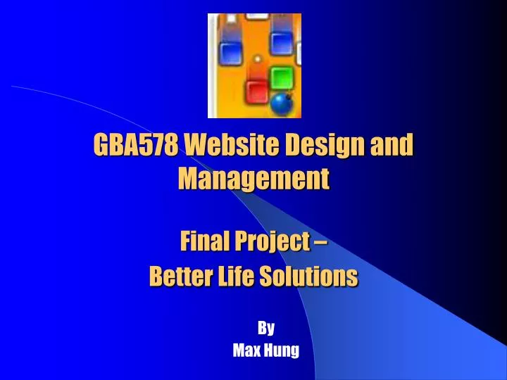 gba578 website design and management final project better life solutions