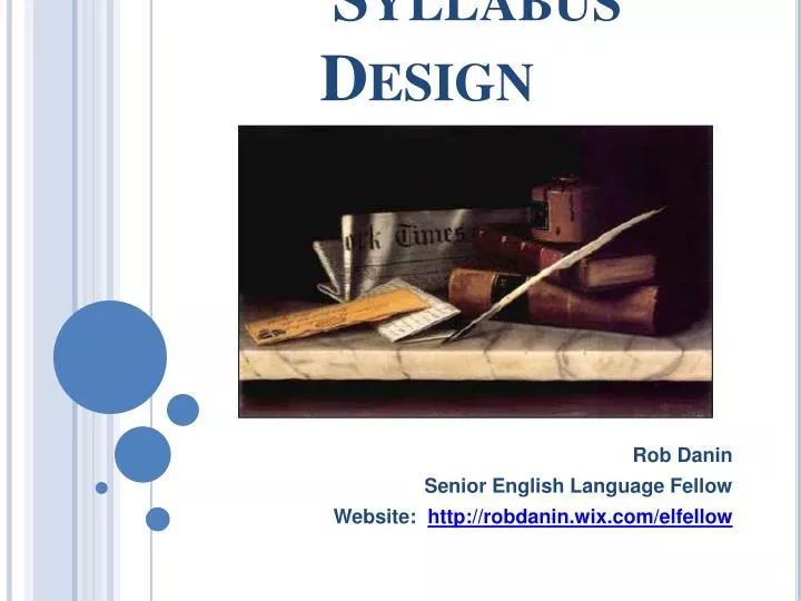syllabus design