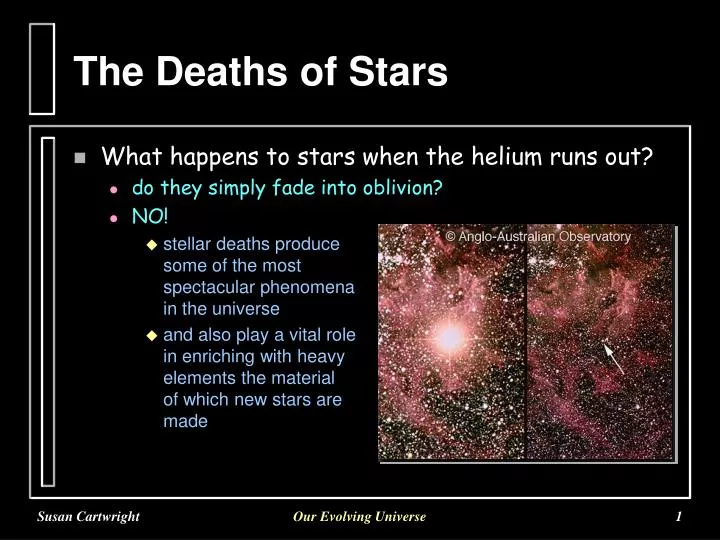 the deaths of stars