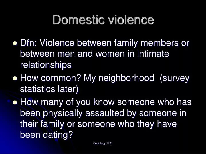 domestic violence