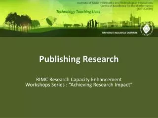 Publishing Research
