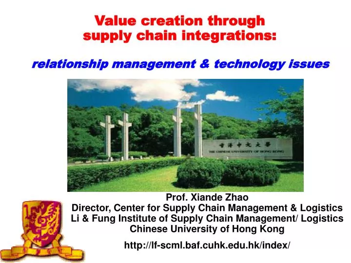 value creation through supply chain integrations relationship management technology issues