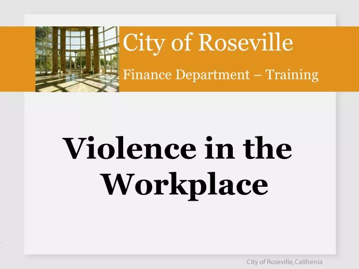 city of roseville finance department training