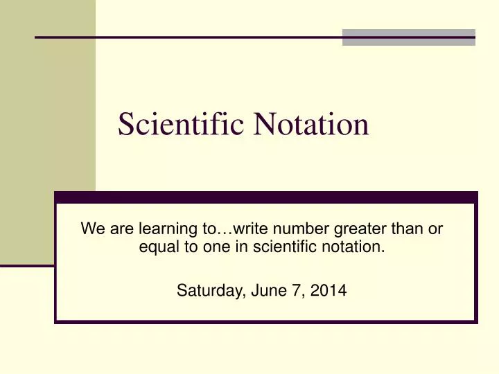 scientific notation