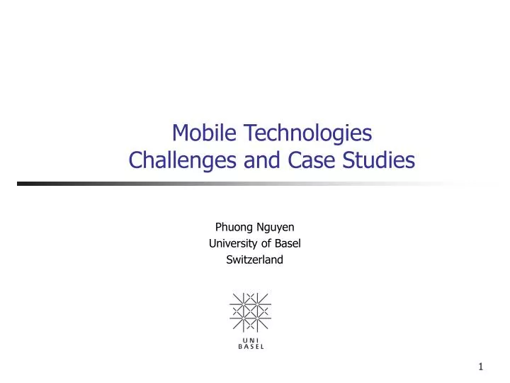 mobile technologies challenges and case studies