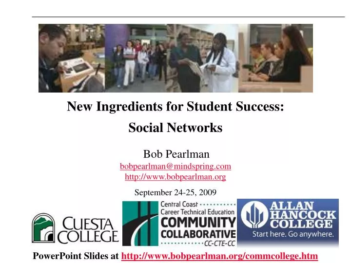 new ingredients for student success social networks