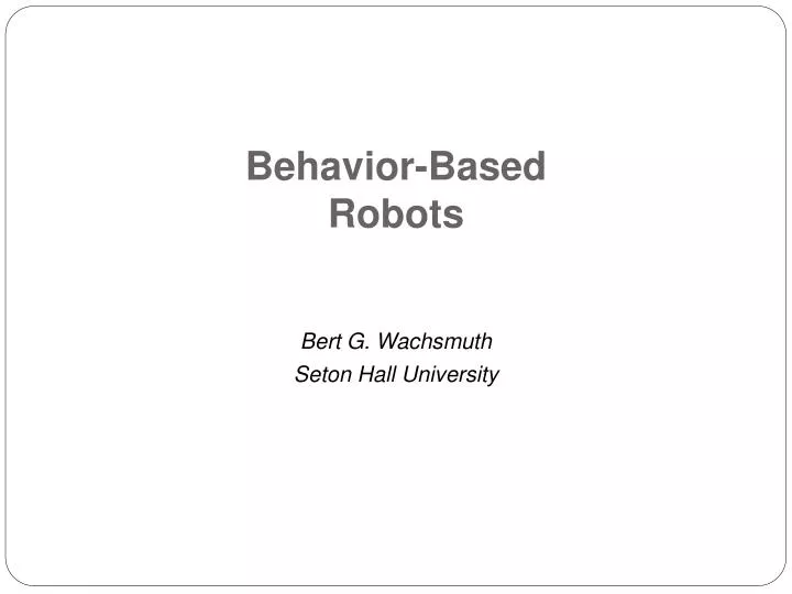 behavior based robots