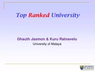 Top Ranked University