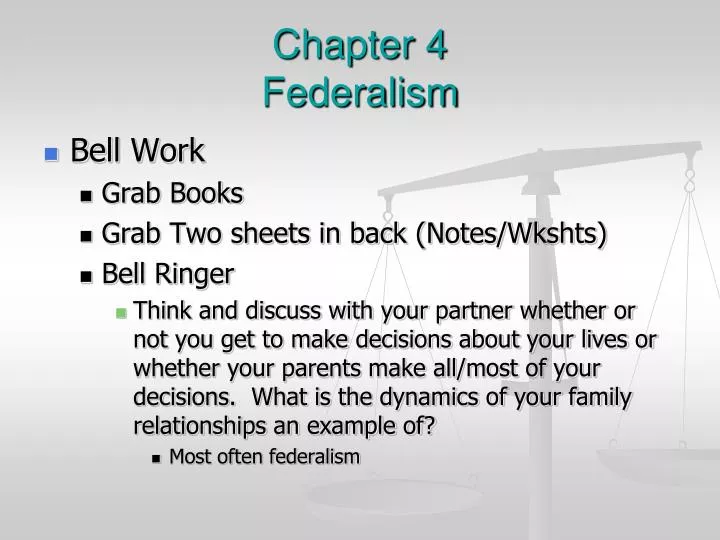 chapter 4 federalism