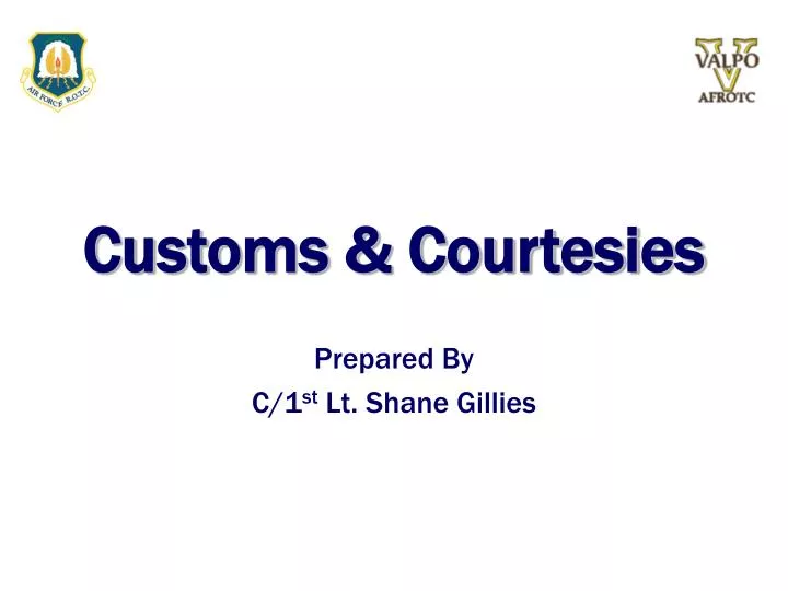 customs courtesies