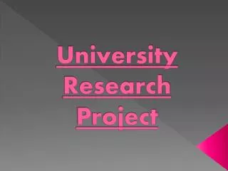 University Research Project