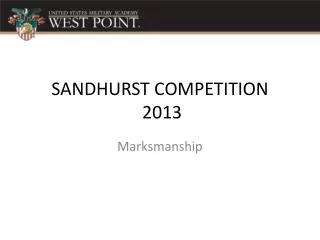 SANDHURST COMPETITION 2013