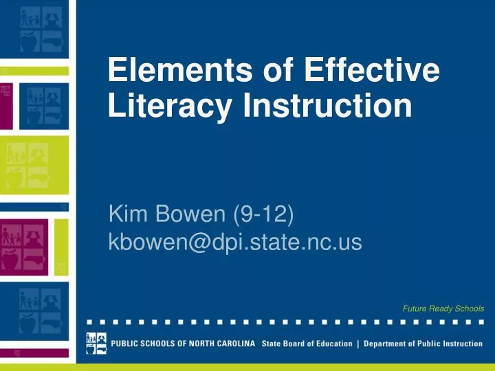 elements of effective literacy instruction
