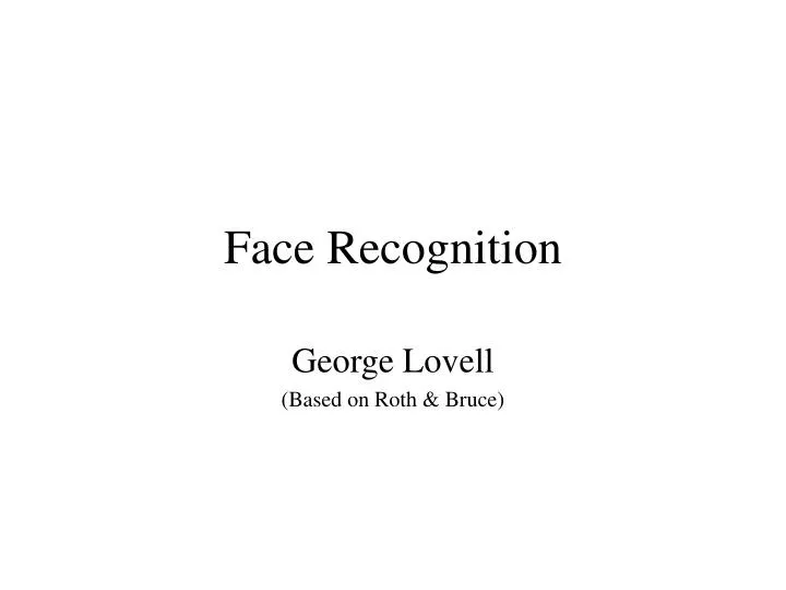 face recognition
