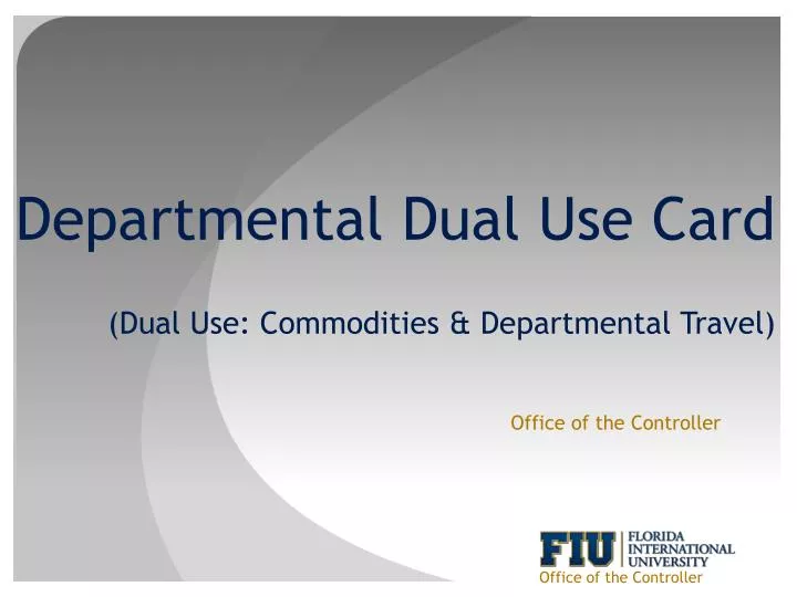 departmental dual use card dual use commodities departmental travel