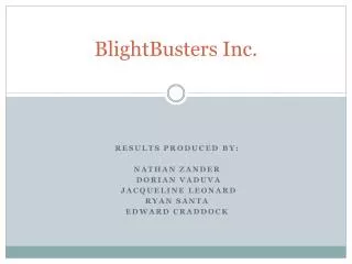 BlightBusters Inc.