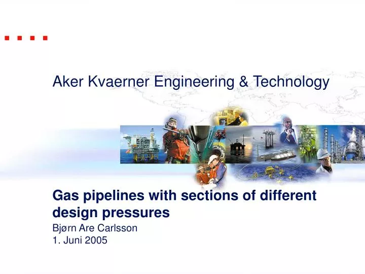 gas pipelines with sections of different design pressures