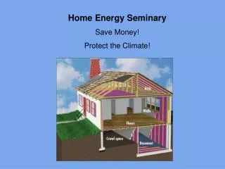 Home Energy Seminary Save Money! Protect the Climate!