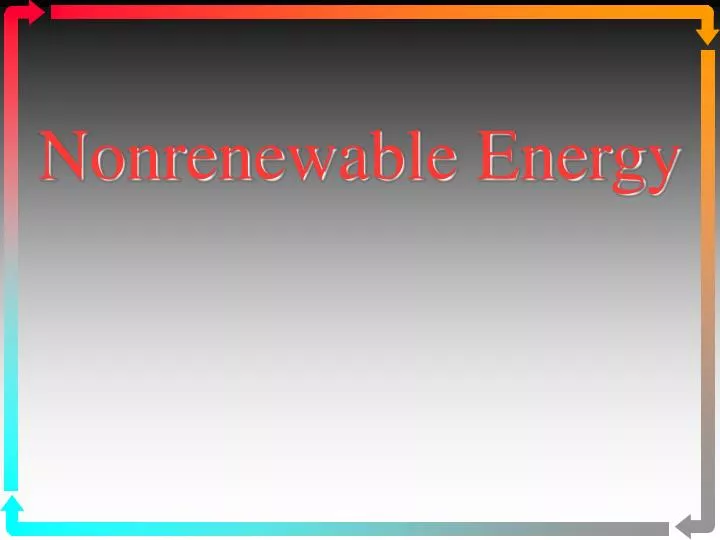 nonrenewable energy