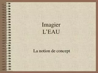 imagier l eau