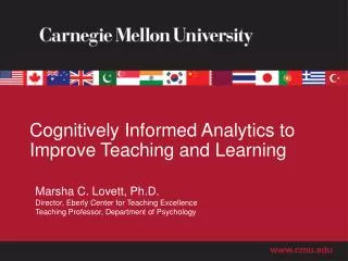 Cognitively Informed Analytics to Improve Teaching and Learning