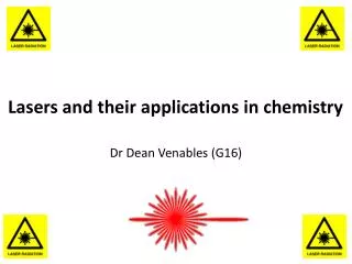 Lasers and their applications in chemistry