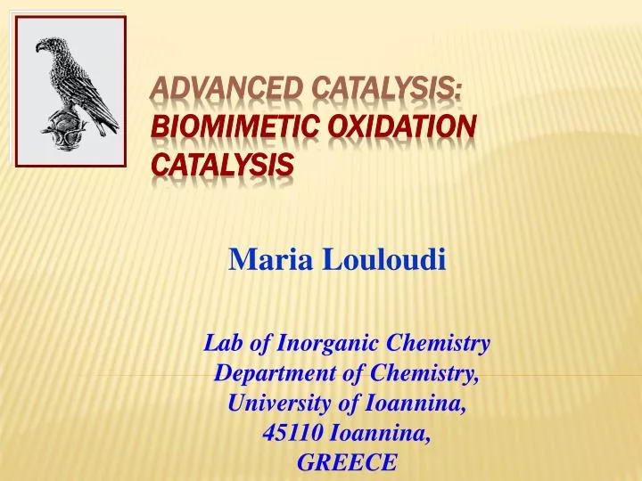 advanced catalysis biomimetic oxidation catalysis