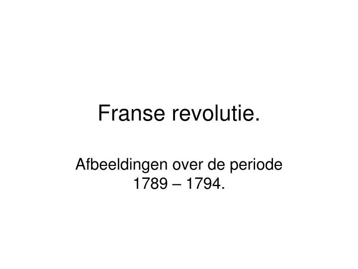 franse revolutie
