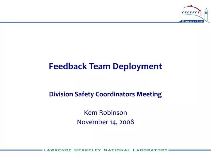 feedback team deployment