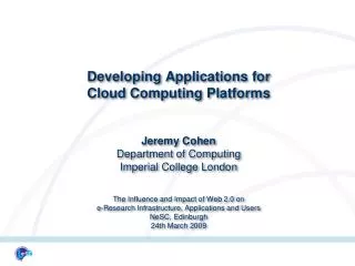 Why migrate my apps to the Cloud? Application / Usage profiles Challenges Client / Server-side Technologies Examples