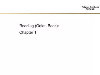 Reading (Odian Book): Chapter 1
