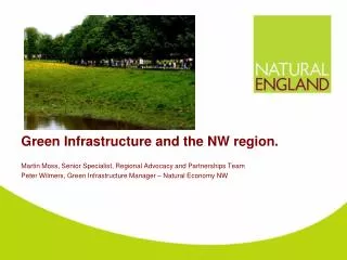 Green Infrastructure and the NW region.