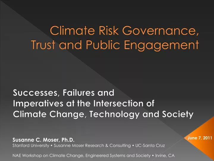 climate risk governance trust and public engagement