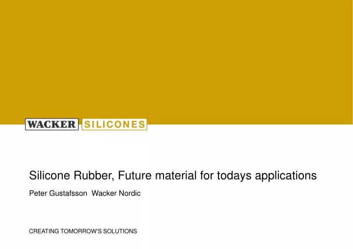 silicone rubber future material for todays applications