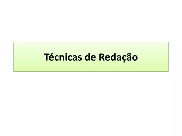 t cnicas de reda o