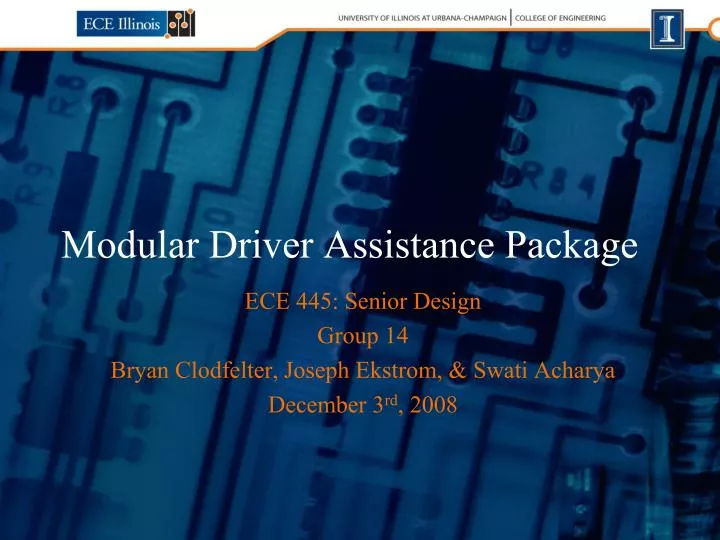 modular driver assistance package