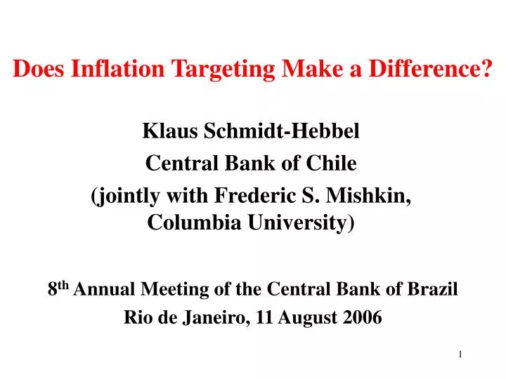 does inflation targeting make a difference