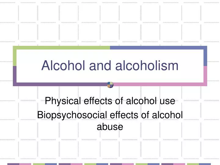 alcohol and alcoholism