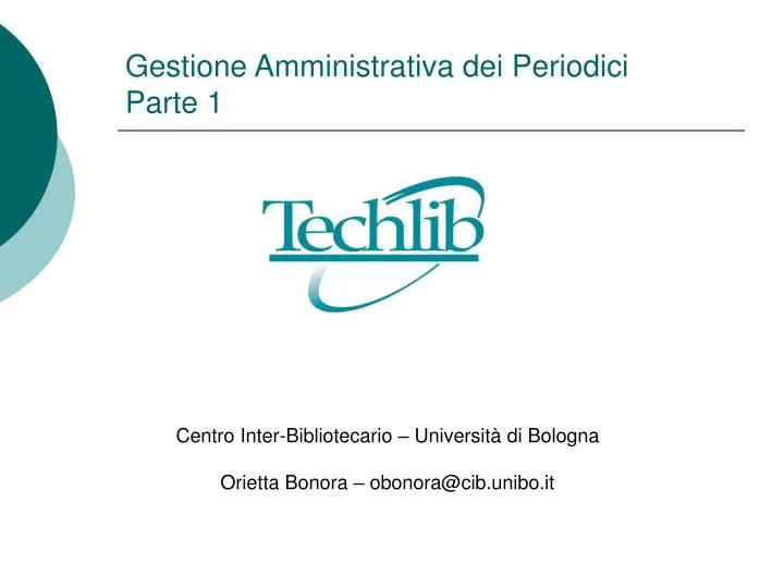 gestione amministrativa dei periodici parte 1