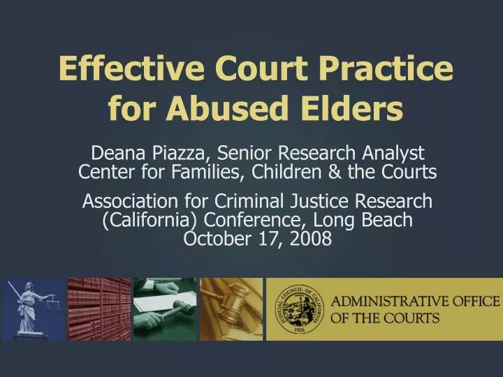 effective court practice for abused elders