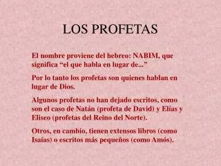 los profetas