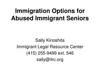 Immigration Options for Abused Immigrant Seniors